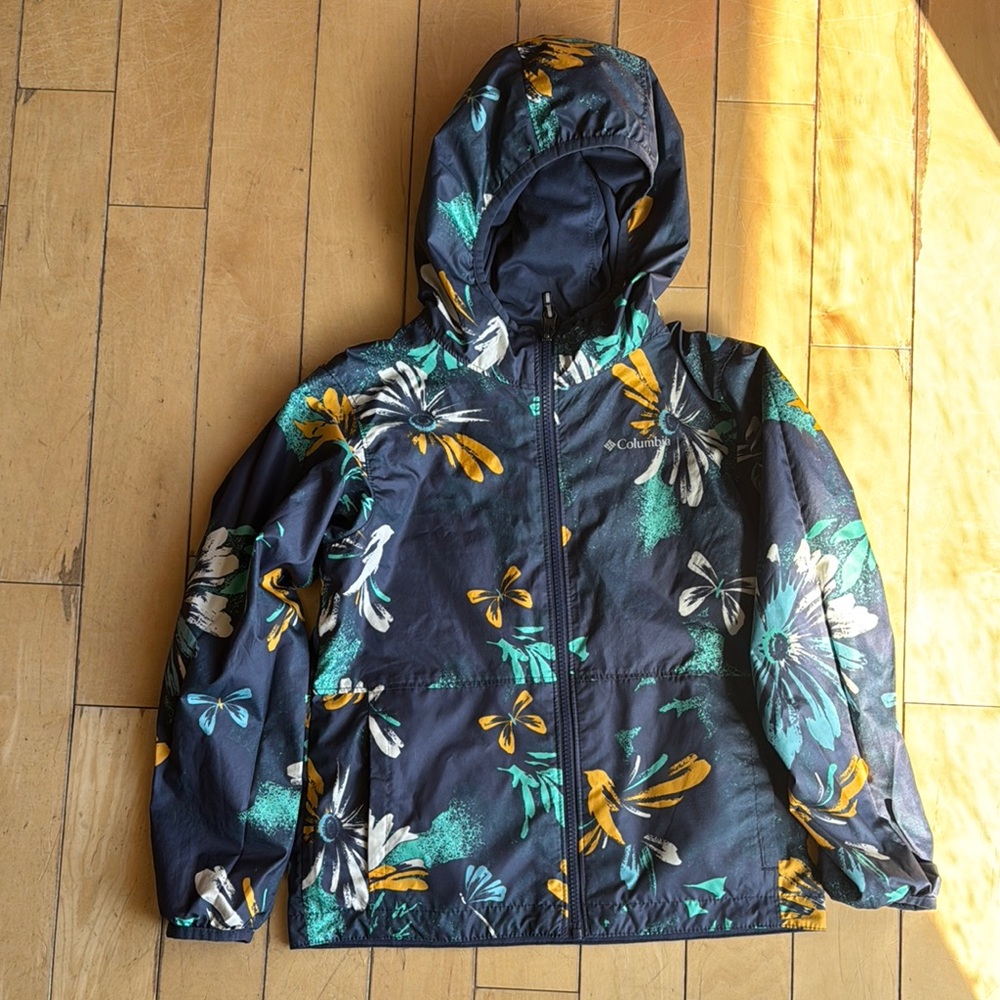 Columbia Kids Floral Jacket - Blue and Yellow